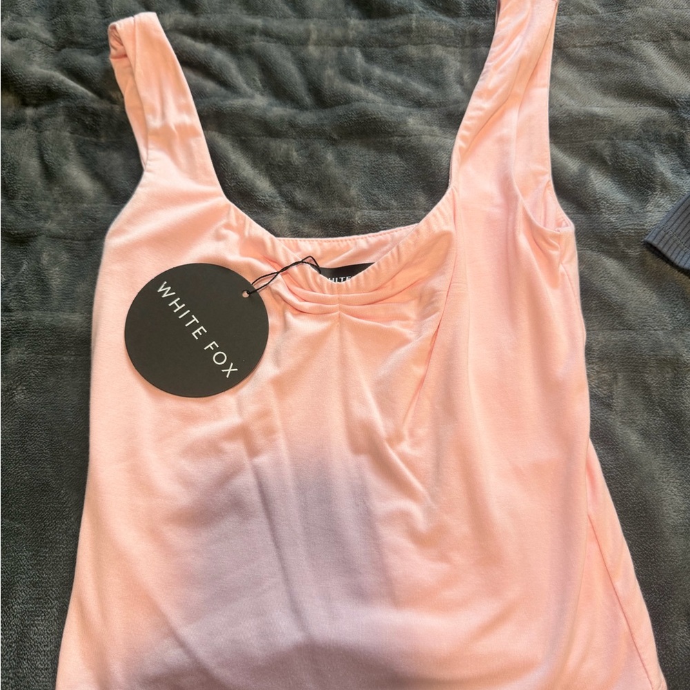 White Fox Boutique Pink Crop Top